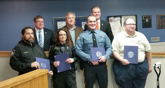 Individuals honored by Middle Township Committee March 6 for saving a life