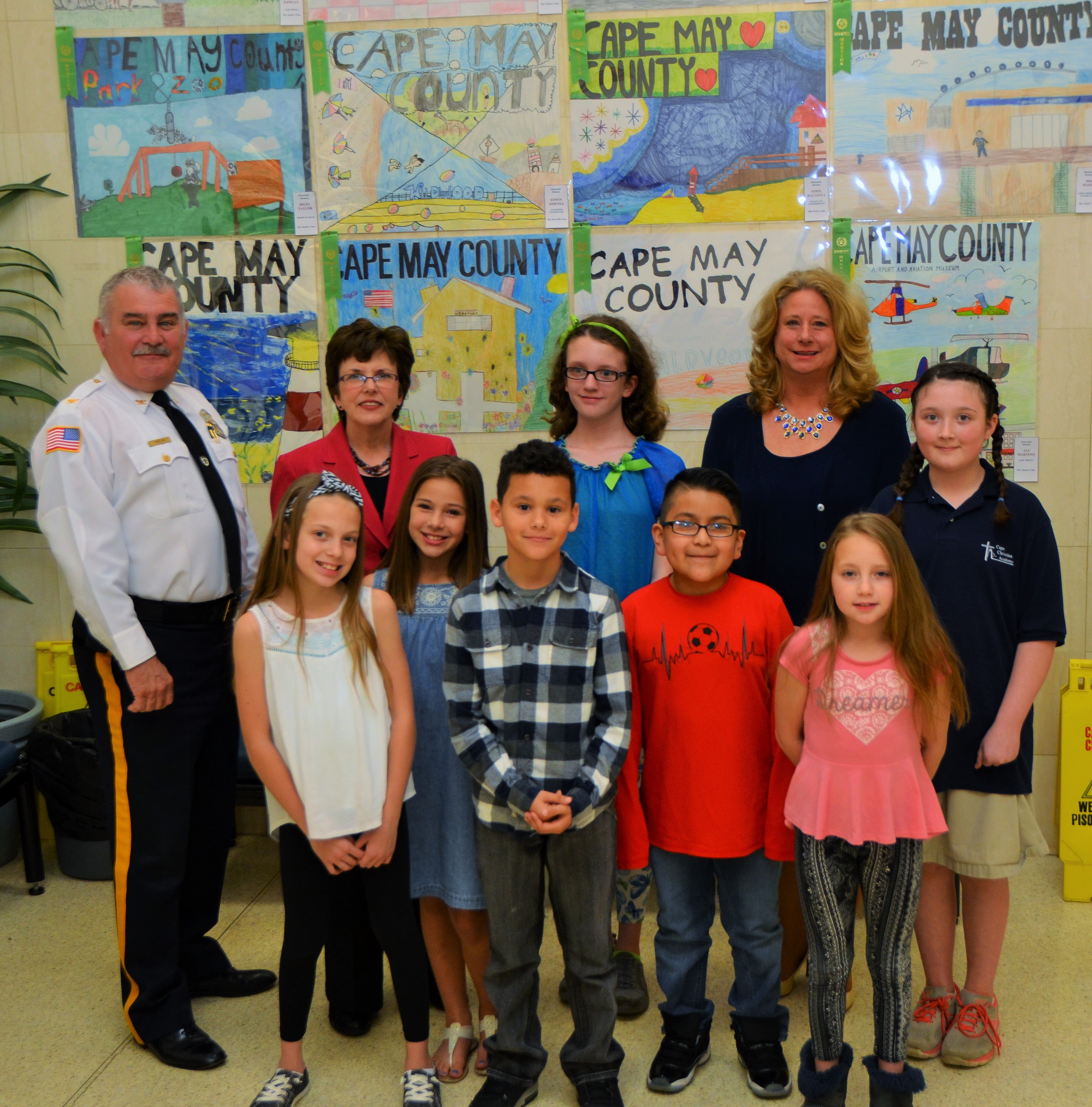 2017 My County Poster winners (1st row from left) Leiah Pawlus of Cape Trinity