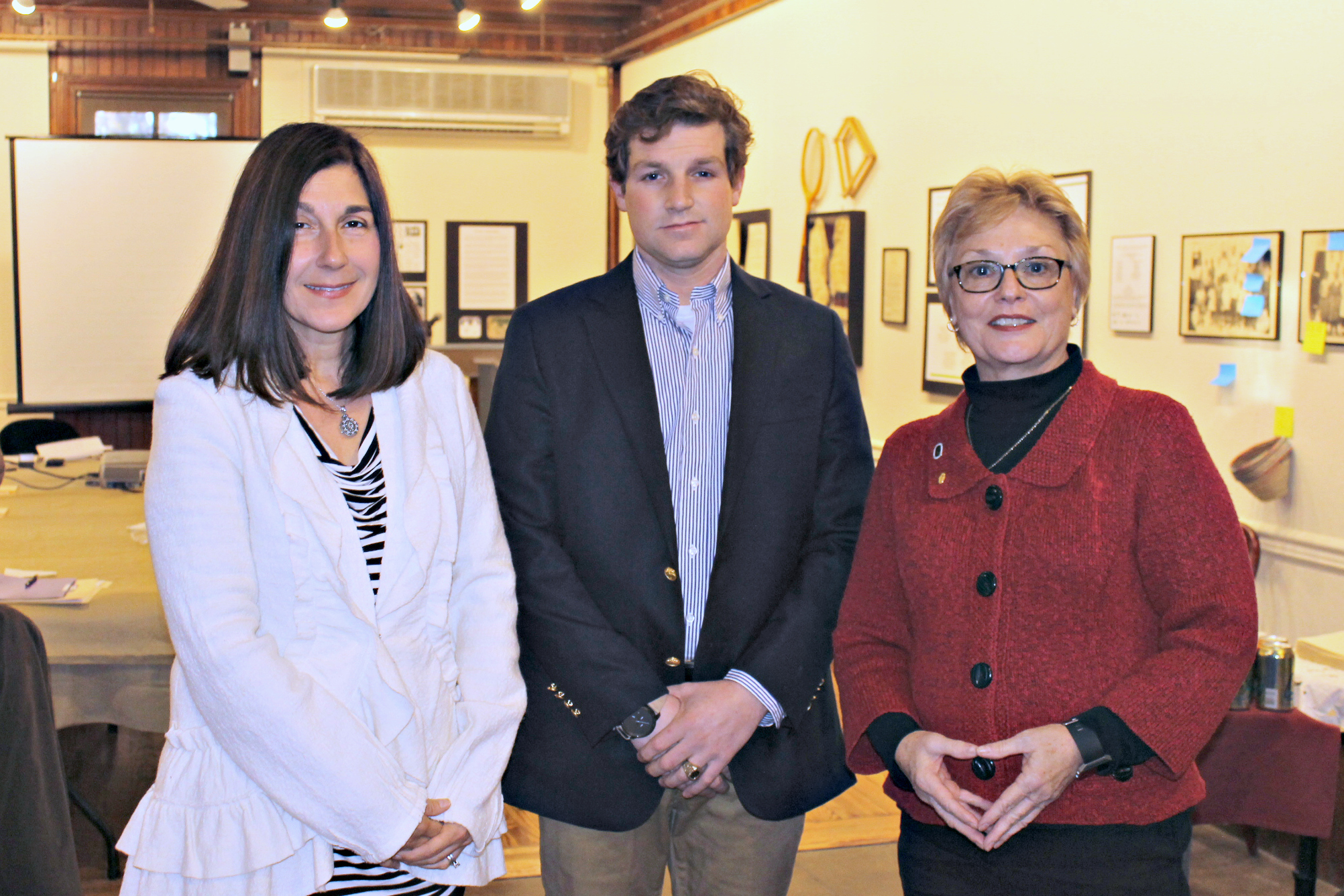 Shown here at a recent board of trustees meeting of the Mid-Atlantic Center for the Arts & Humanities (MAC) in the Carriage House of the Emlen Physick Estate