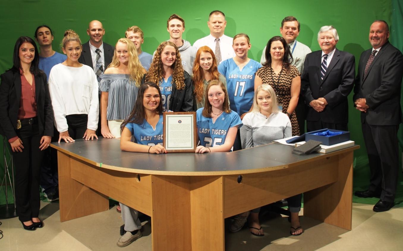 Lower Cape May Regional's TV Media Class was lauded by Cape May County Prosecutor Robert Taylor for the production of an anti-drug message shown on local access channel 9.