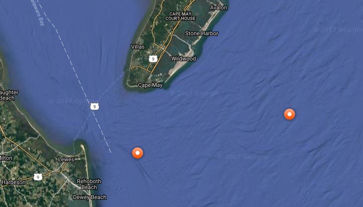 Great white sharks Mary Lee and Cisco ping offshore Memorial Day weekend.