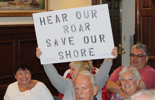 Opponents of the Beach Drive Safety Improvement Project attend the Cape May County Open Space Advisory Board meeting June 27.