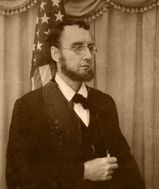 Bob Gleason as Abraham Lincoln.