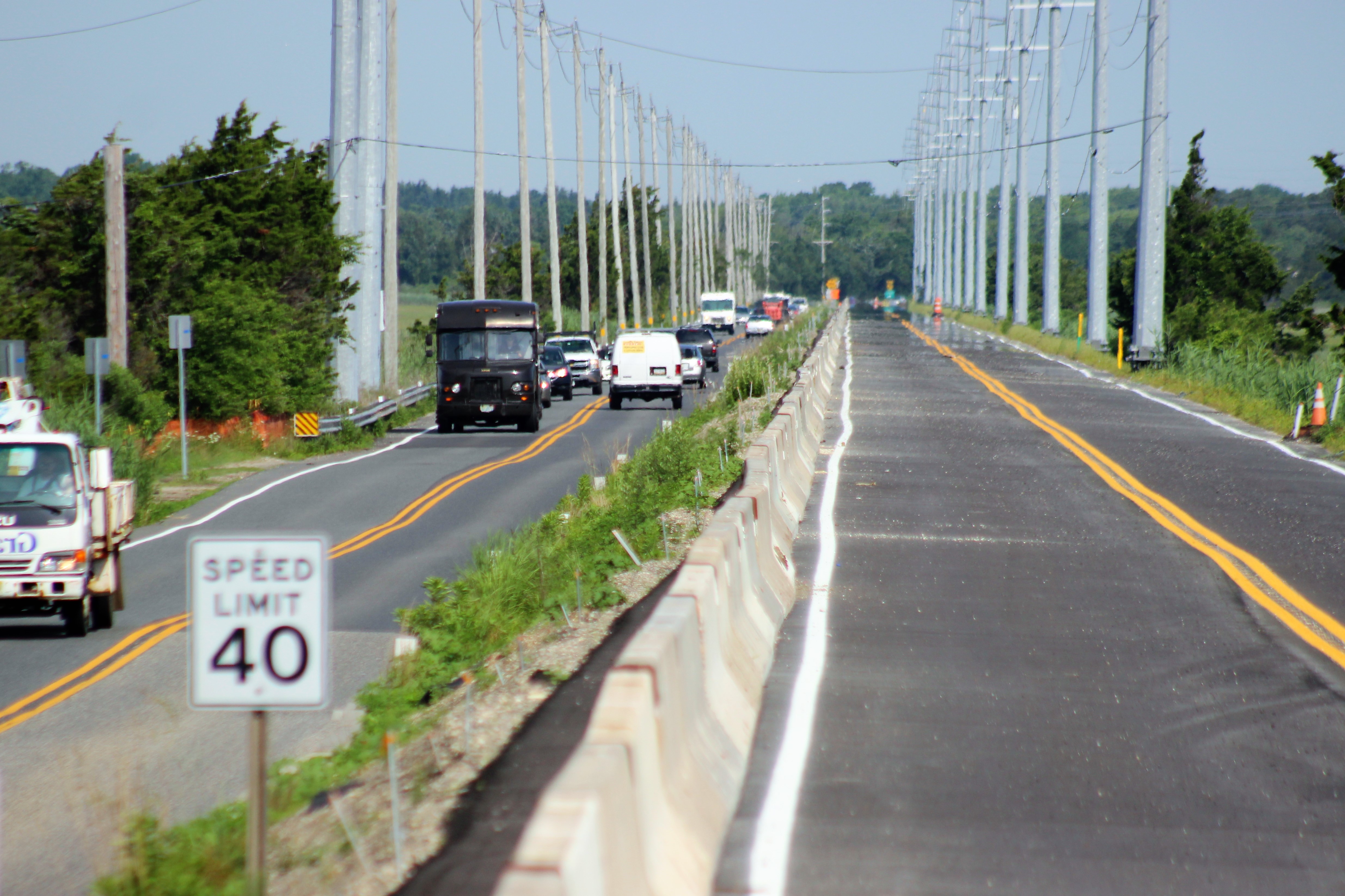 Newly-raised and paved Sea Isle Boulevard