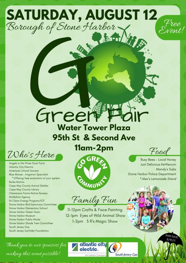 Stone Harbor Hosts 3rd Annual ‘Go Green Fair’ Aug. 12