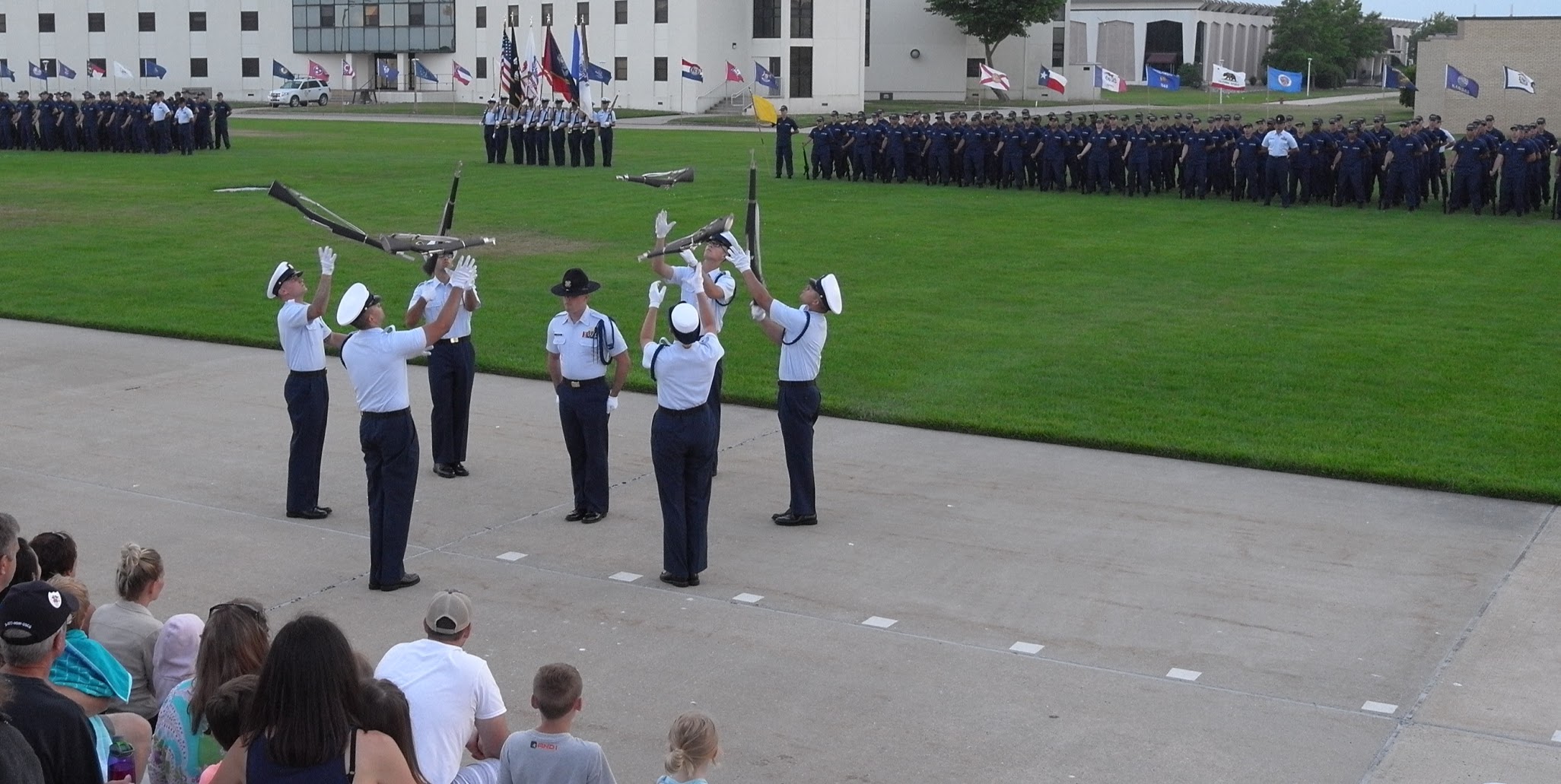 Silent Drill Team performs at Sunset Parade.