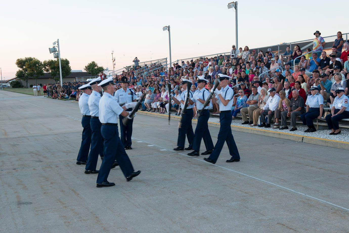 Four Sunset Parades are held yearly at the U.S. Coast Guard Training Center Cape May