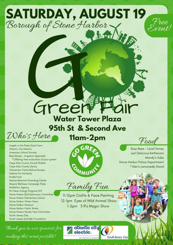 Borough of Stone Harbor Go Green Fair Postponed Until Aug. 19