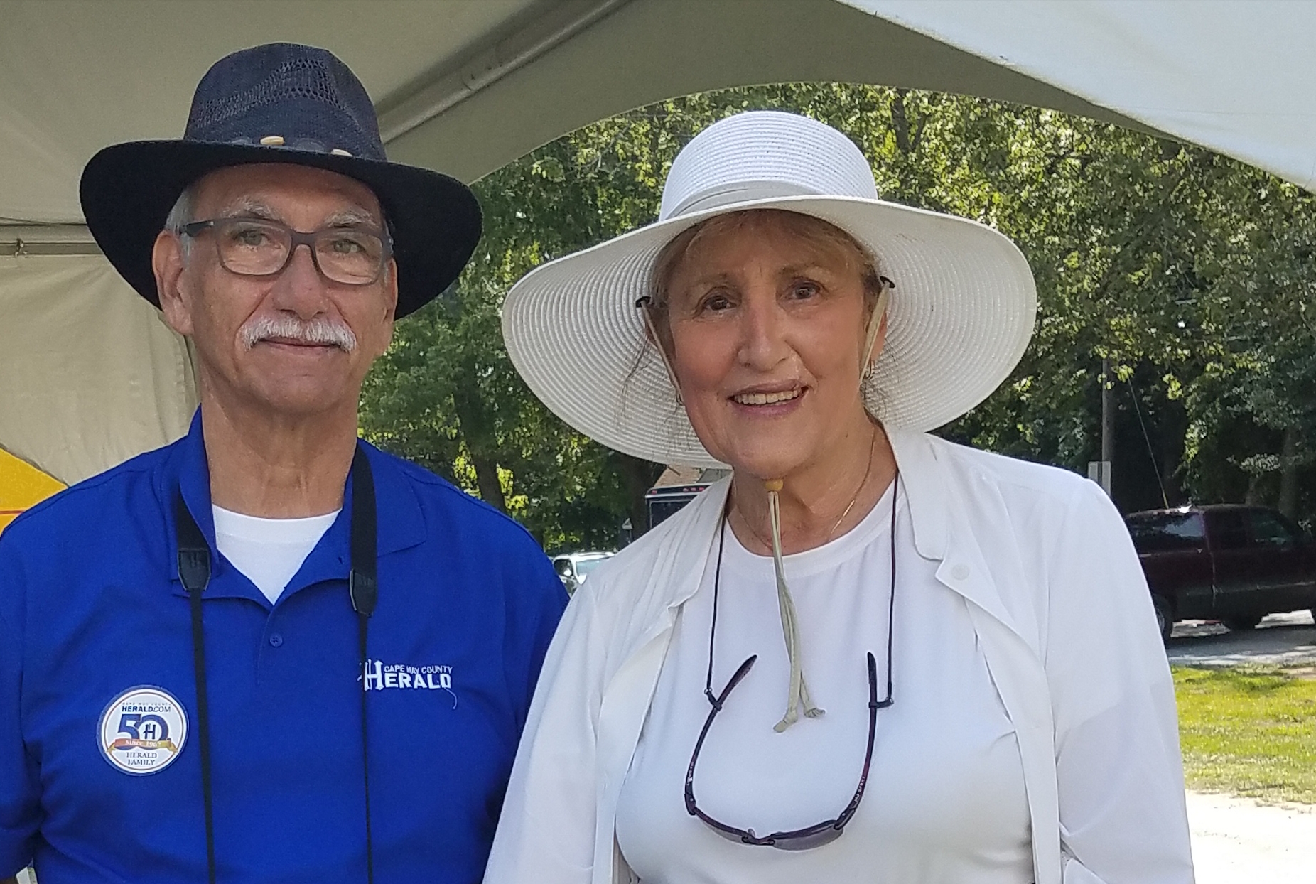 Managing Editor Al Campbell with Dr. Judith Coche.       