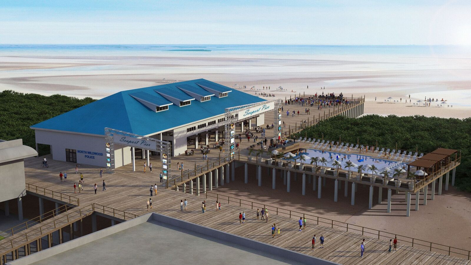 Artist's rendering shows the overall appearance of the pier.
