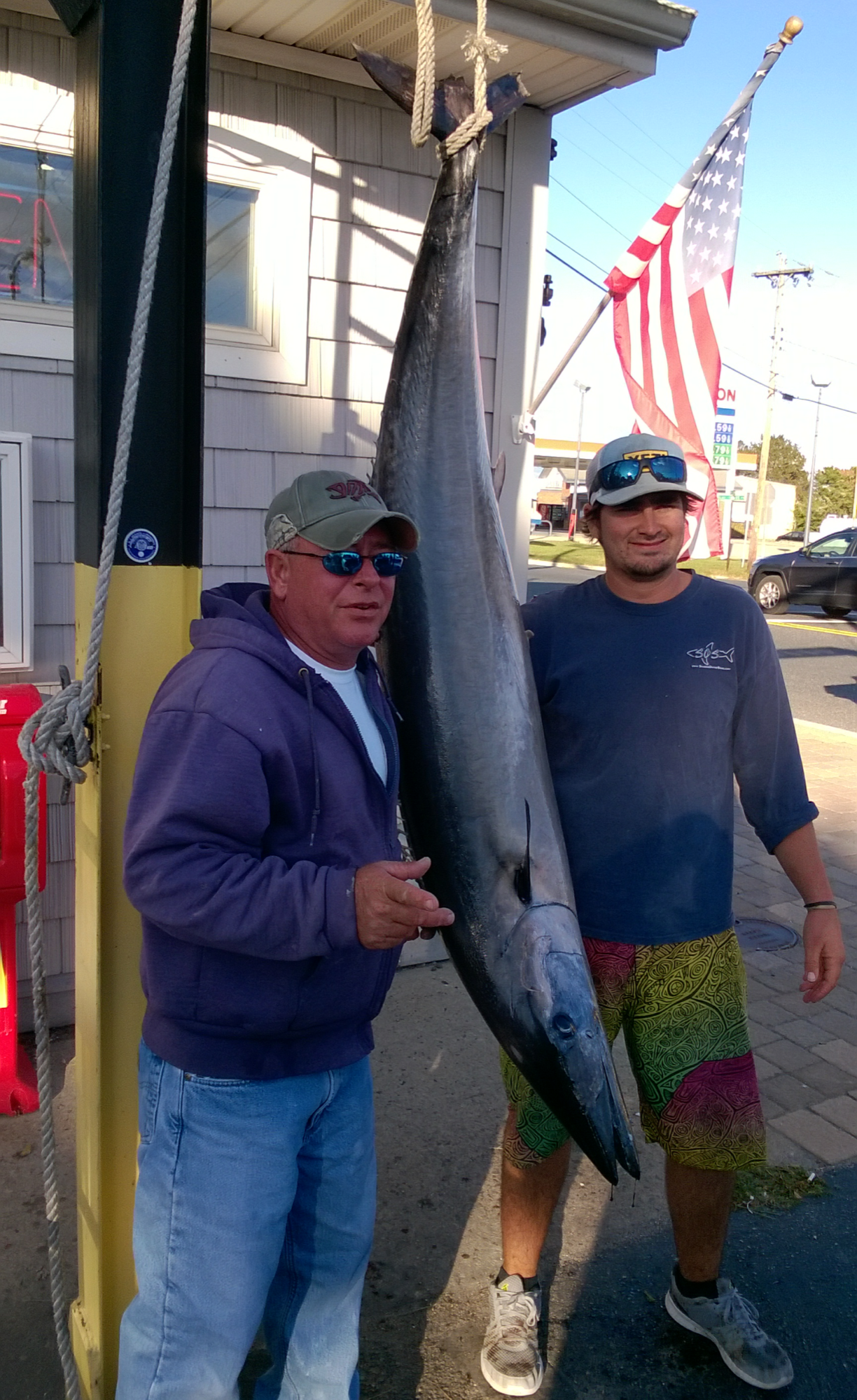 A 106-pound wahoo for Captain Clint and the crew of the “Common Sense.”  