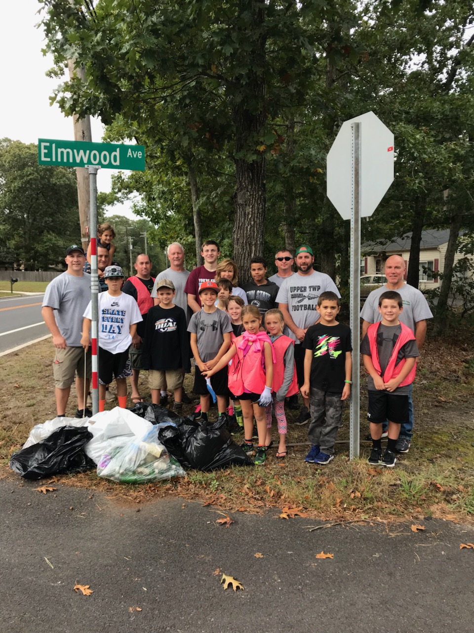 Members of the Upper Township Green Hornets Wrestling Team at their recent Community Clean up in Marmora.