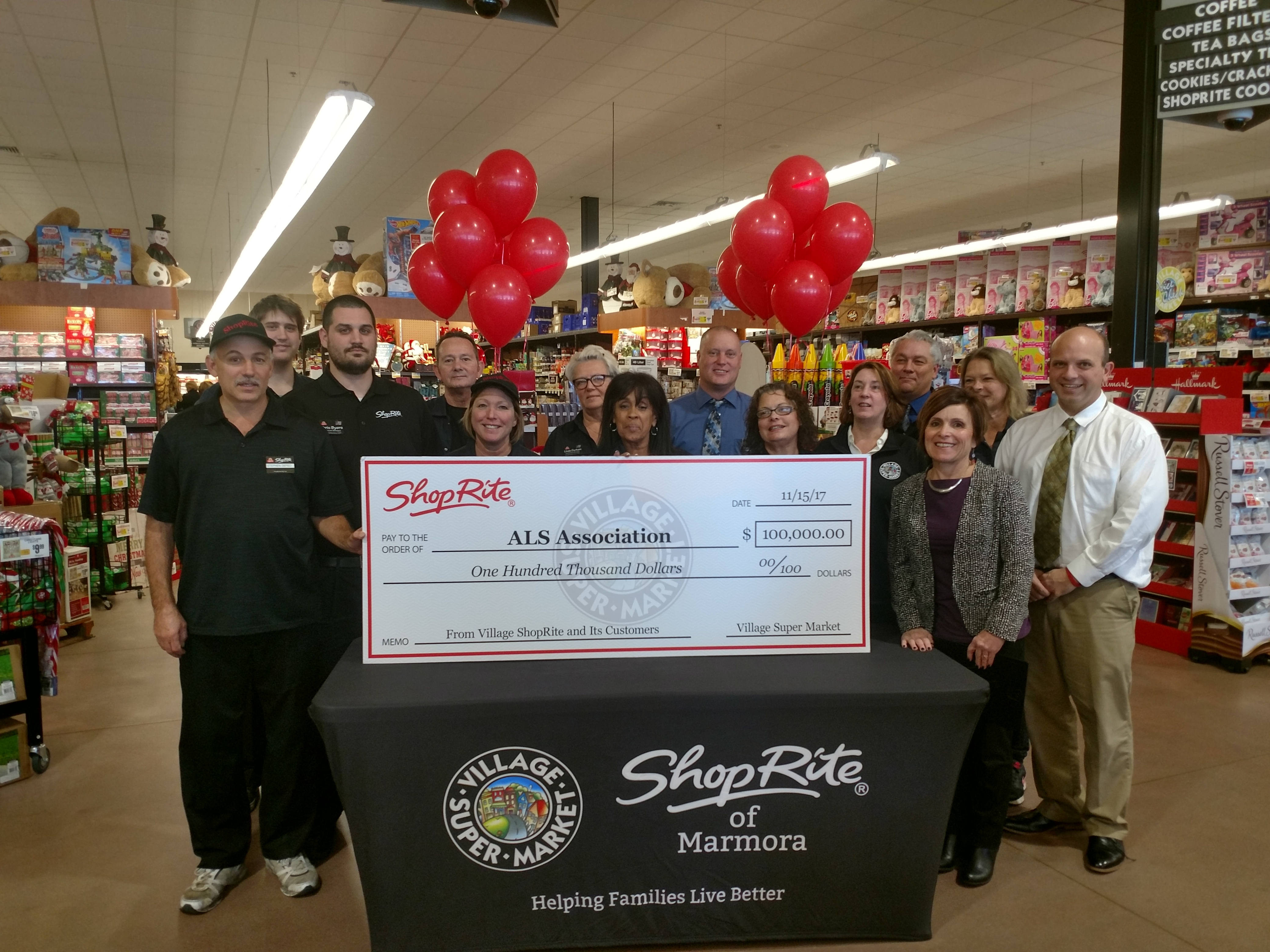 From left are ShopRite of Marmora employees Steve Defeo