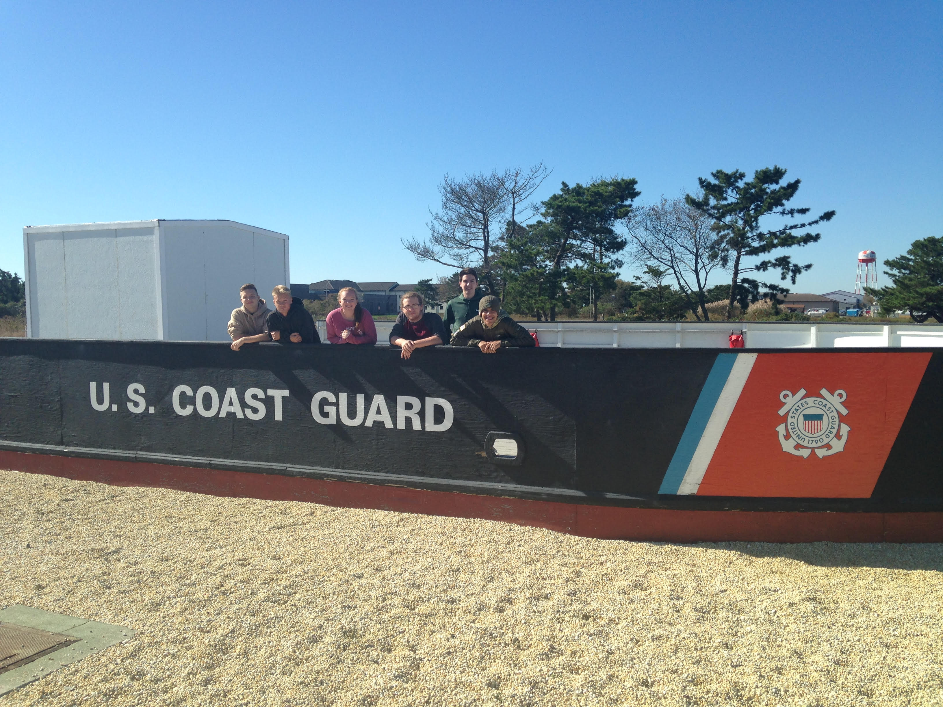 Cape Tech students visit the Coast Guard Training Center Cape May and Station Cape May.  Students include Cole DiCola
