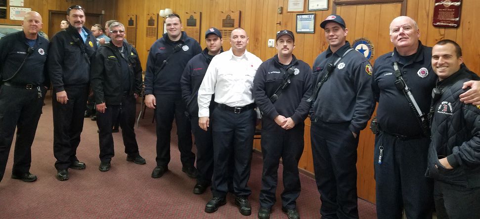 Firefighters were recognized for their service by Post 184.