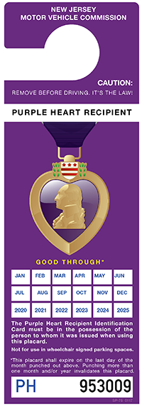 MVC Parking Placards Available for Disabled Veterans and Purple Heart Recipients