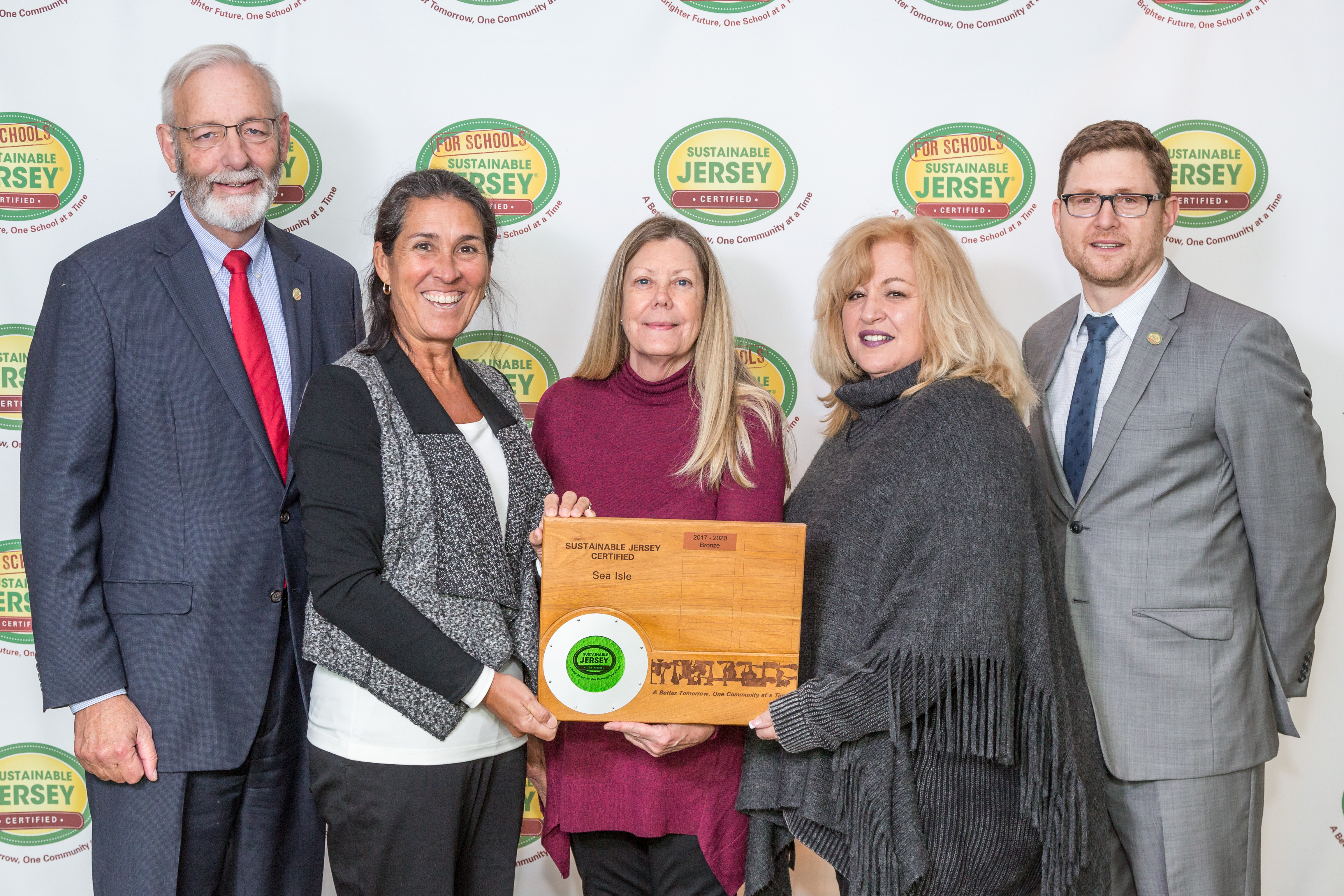 Representatives from Sustainable Jersey recently announced that Sea Isle City is one of 72 towns that have earned Sustainable Jersey certification in 2017.  Shown in Nov. during the Sustainable Jersey Annual Luncheon in Atlantic City are (from left) Richard Dovey