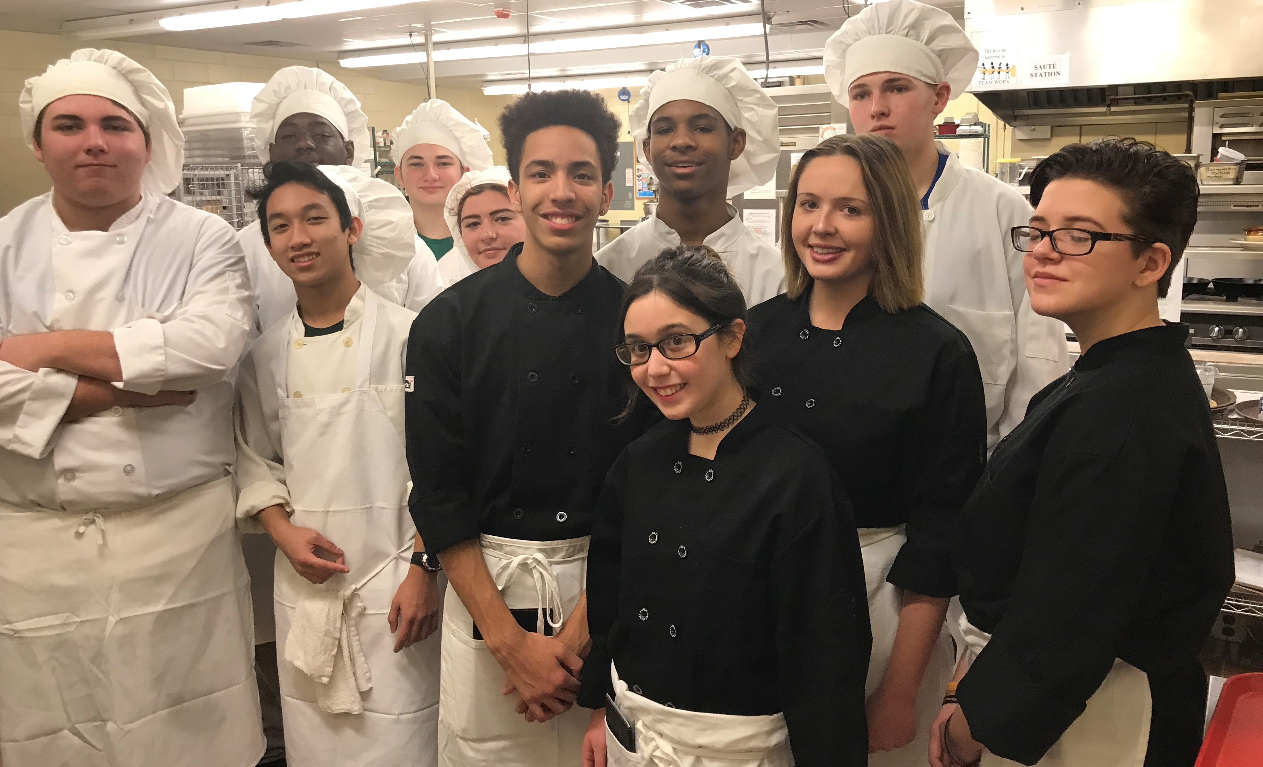 Cape Tech Culinary Arts Technology level one sophomore students gain experience with real world expectations.