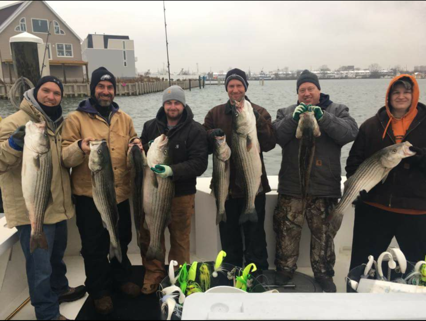 A nice haul of stripers. 