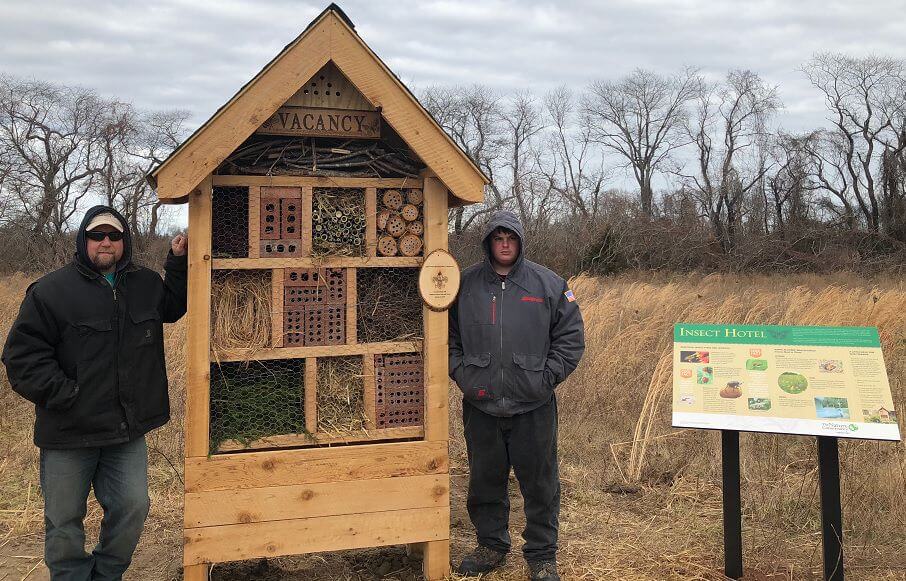 Insect Hotel Made by Villas Scout for Eagle Project