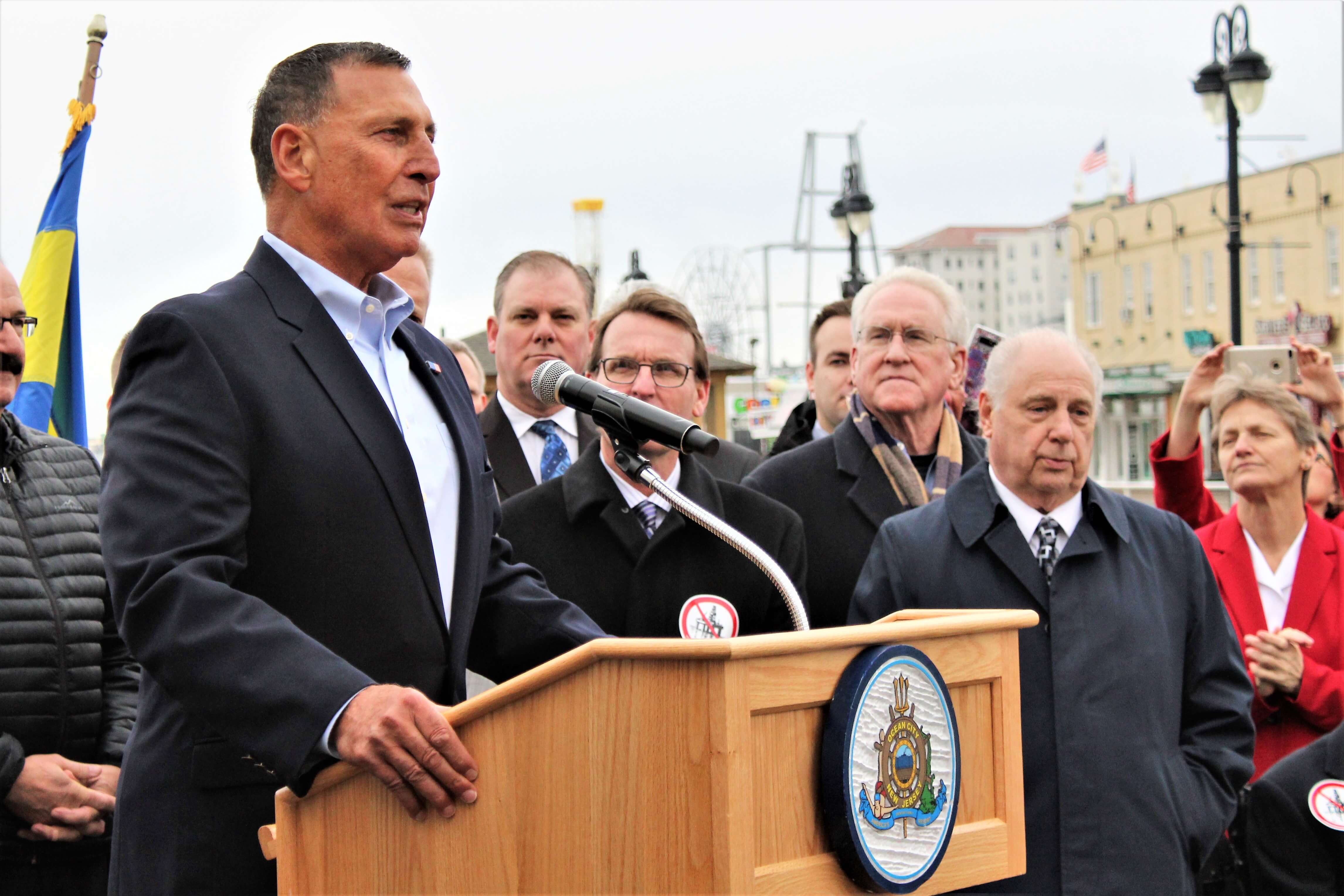 U.S. Rep. Frank LoBiondo (R-2nd) said New Jersey’s unity against offshore drilling could be a powerful voice in Washington. He joined other politicians and advocates on the Ocean City Boardwalk Feb. 26 to speak against a proposed federal expansion of offshore drilling to include New Jersey. Currently