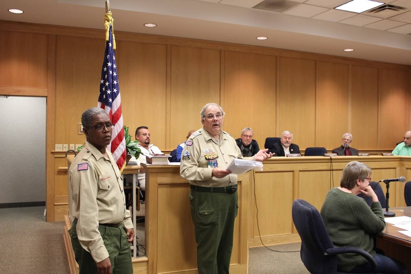 Boy Scout Troop/Pack 77 Recharter at Woodbine Borough Council Meeting1