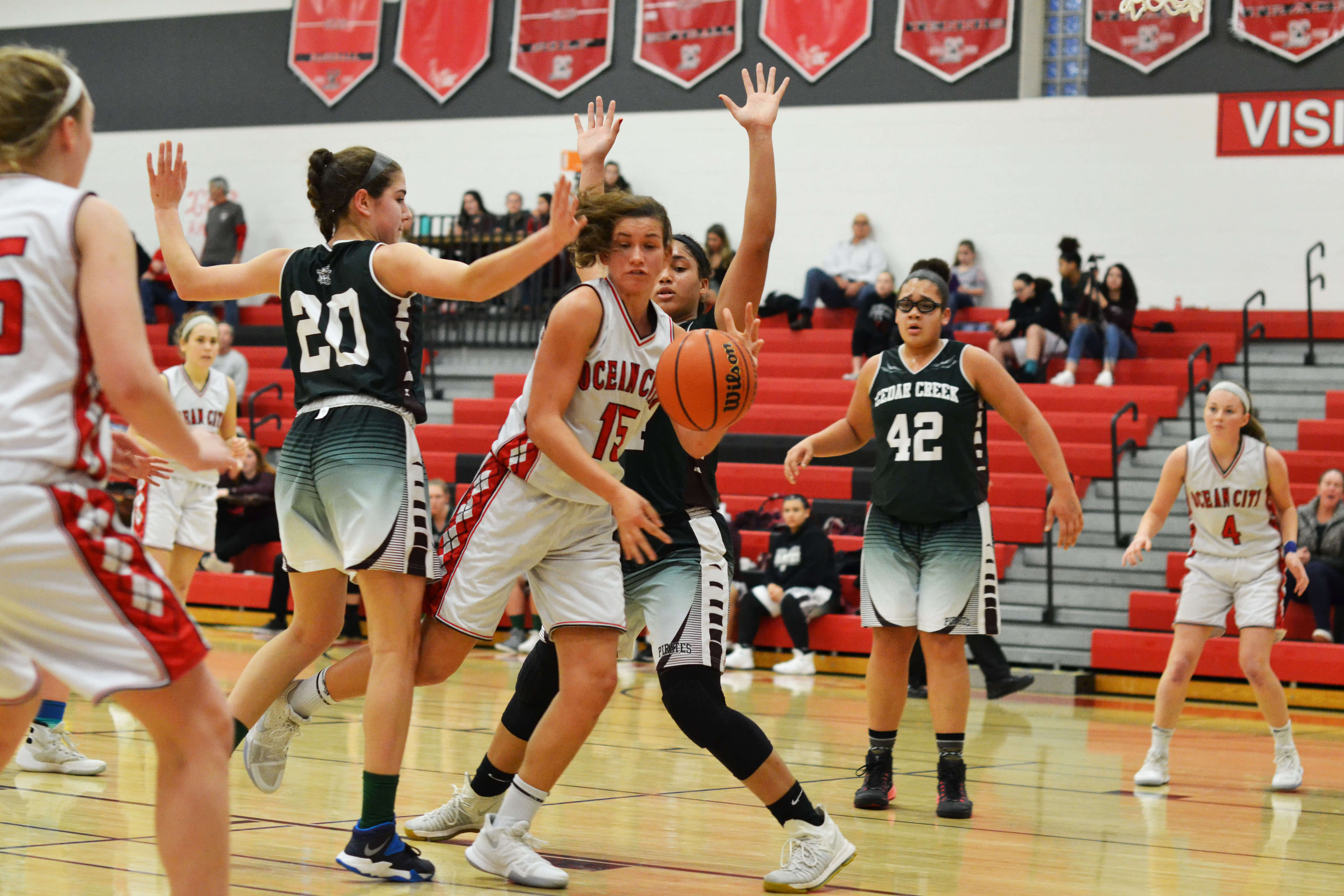 Action from the first round of the Cape-Atlantic League tournament on Feb. 16 at Ocean City High School.