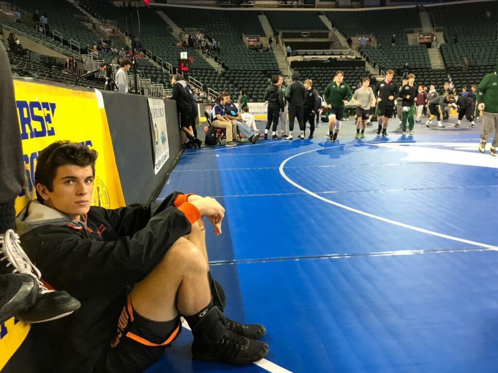 Gary James Nagle at Boardwalk Hall in Atlantic City for the state wrestling tournament.