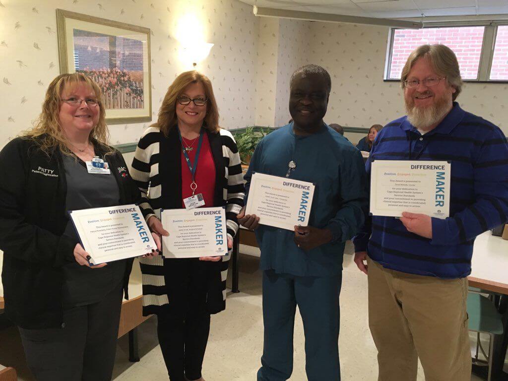 Cape Regional Health System Announces 'Difference Maker' Award Recipients for March 2018