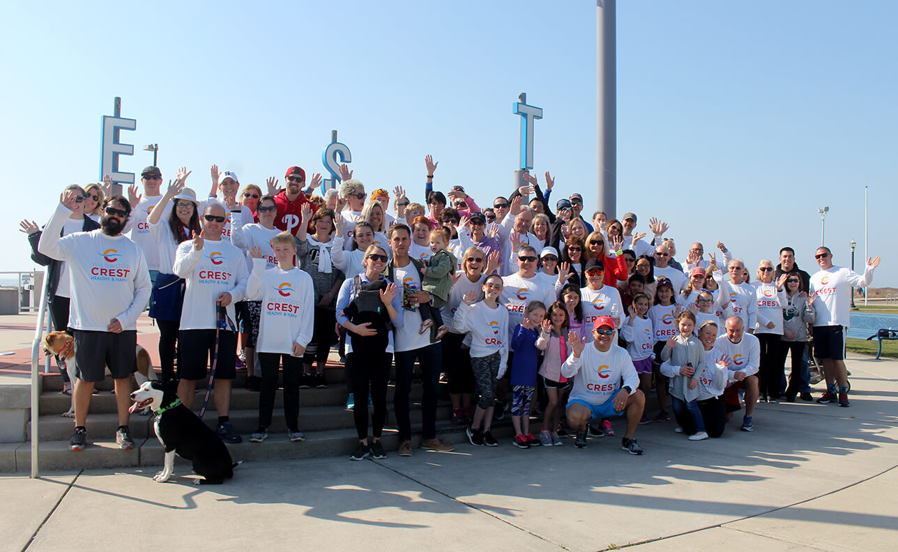 Approximately 75 people took part in the Wildwood Crest Wellness Weekend walk/fun run along the Wildwood Crest Bike Path on Sat.