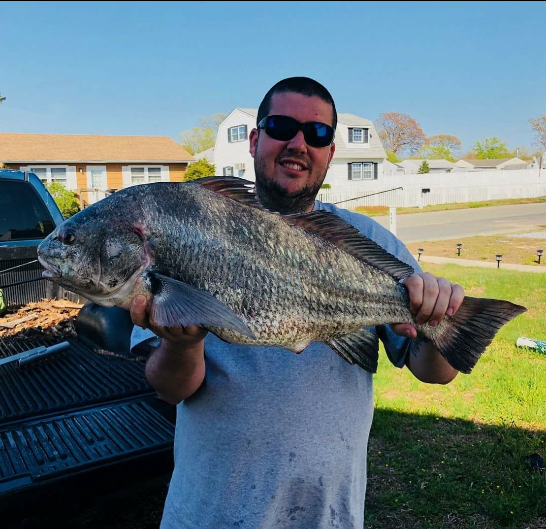 Tony Primo with his drum fish.