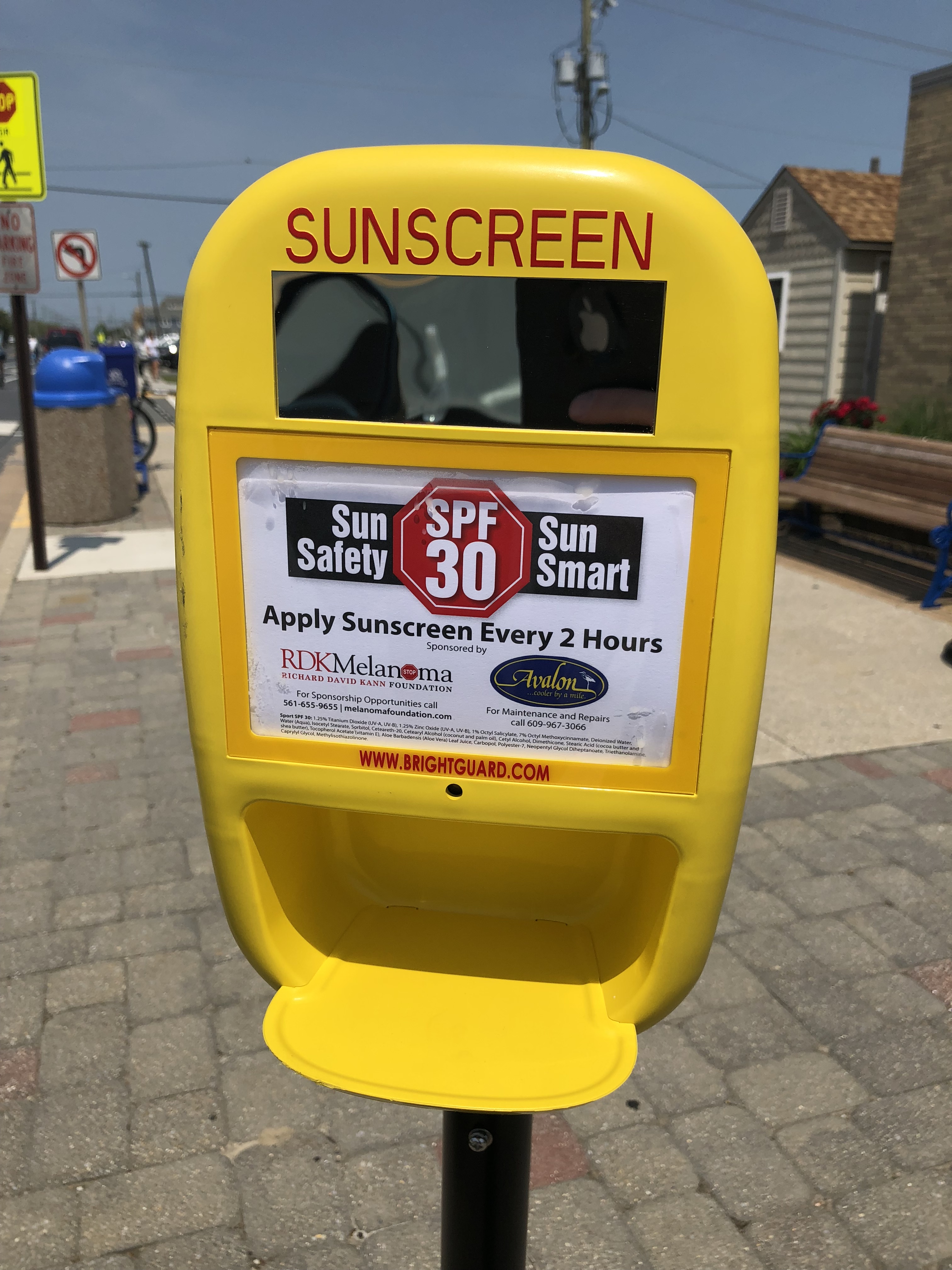 Avalon sunscreen dispenser.