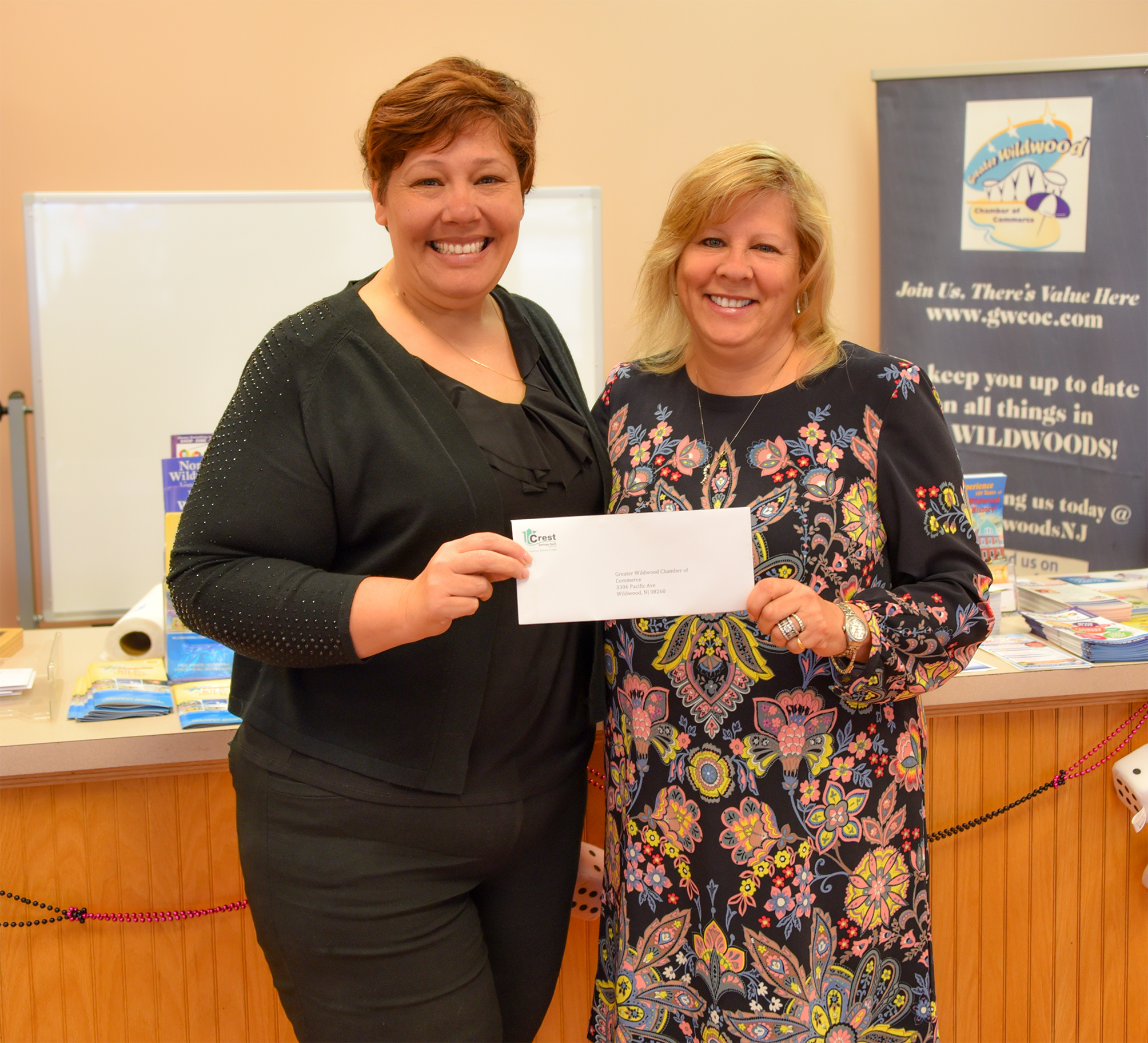 Executive Director of the GWCOC Tracey DuFault and Crest Savings Bank SVP and Branch Administrator Jodie DiEduardo.