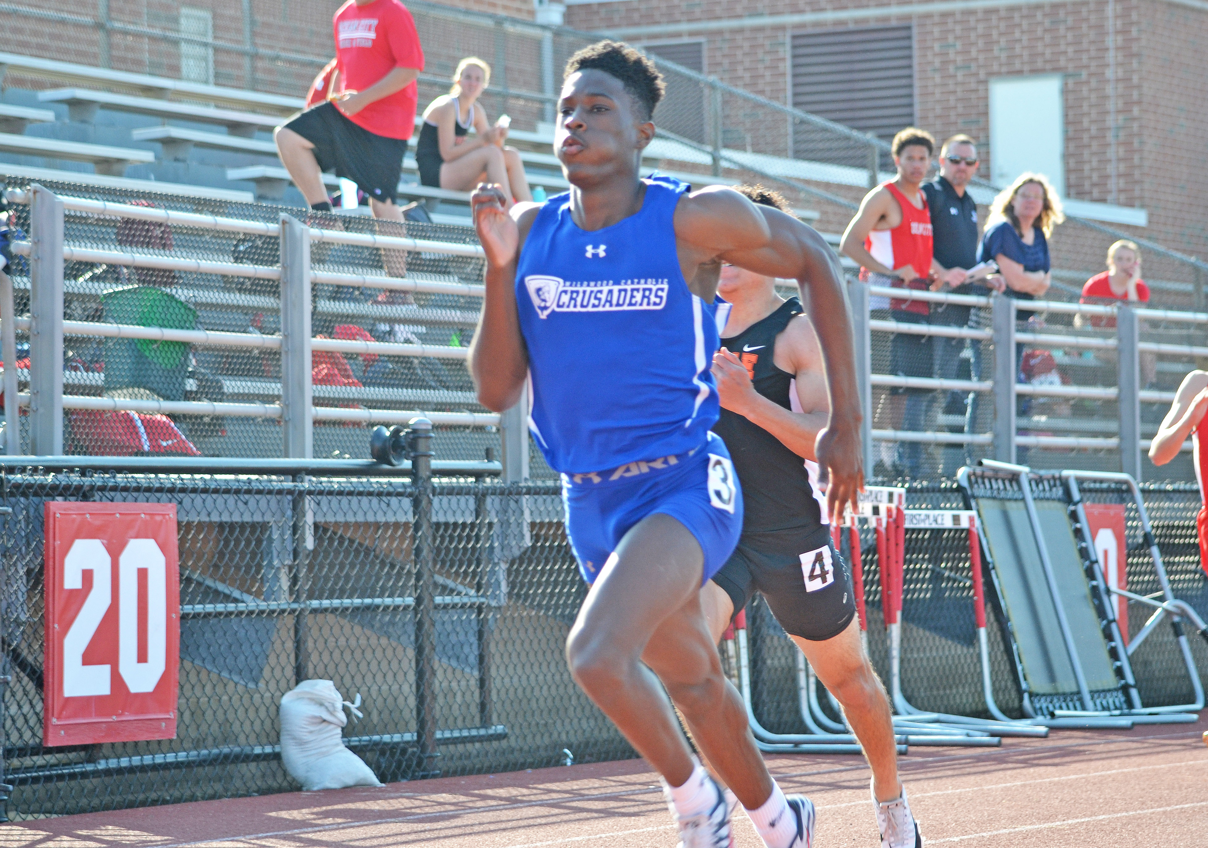 Wildwood Catholic's Charles Fields competing in the county championships last week