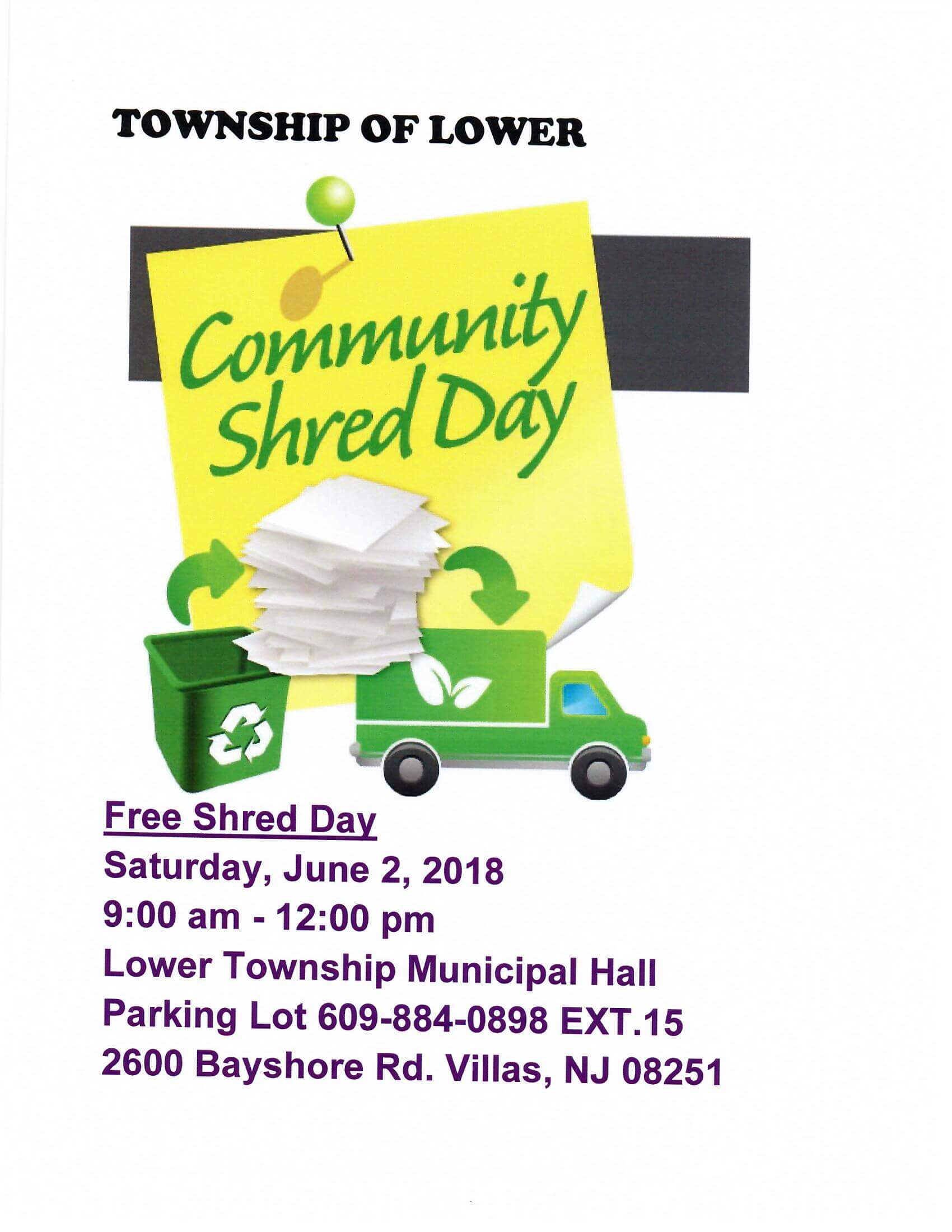 Free Community Shred Day To Be Held June 2