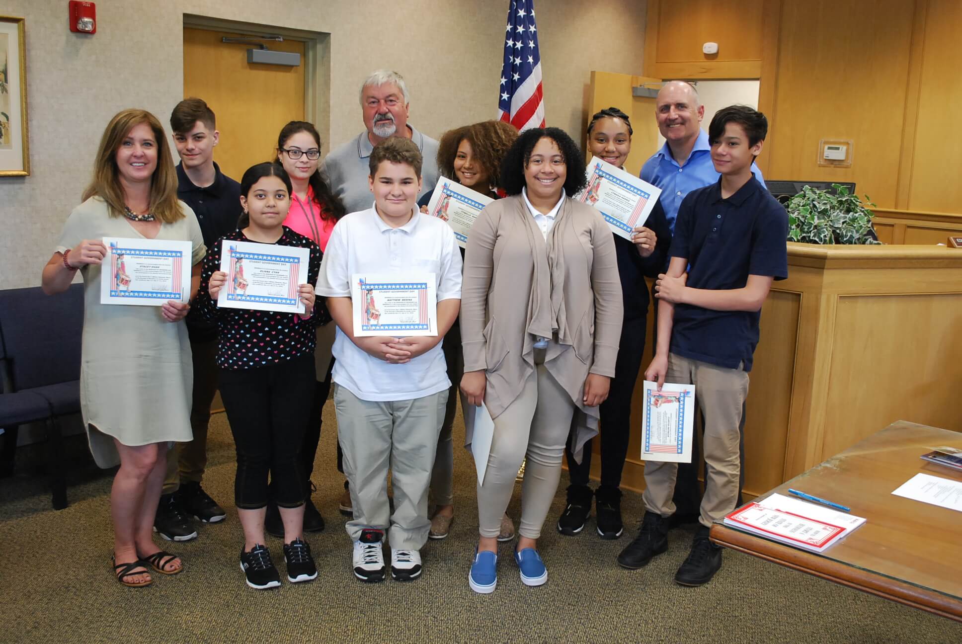 Student Government Day Celebrated By Wes Eighth Graders at Woodine Borough Hall
