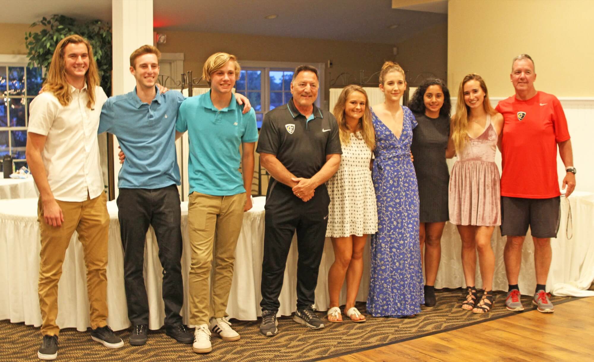 Members of the Cape Express Soccer Club were awarded the George Pratt Memorial Scholarship. Pictured from left to right