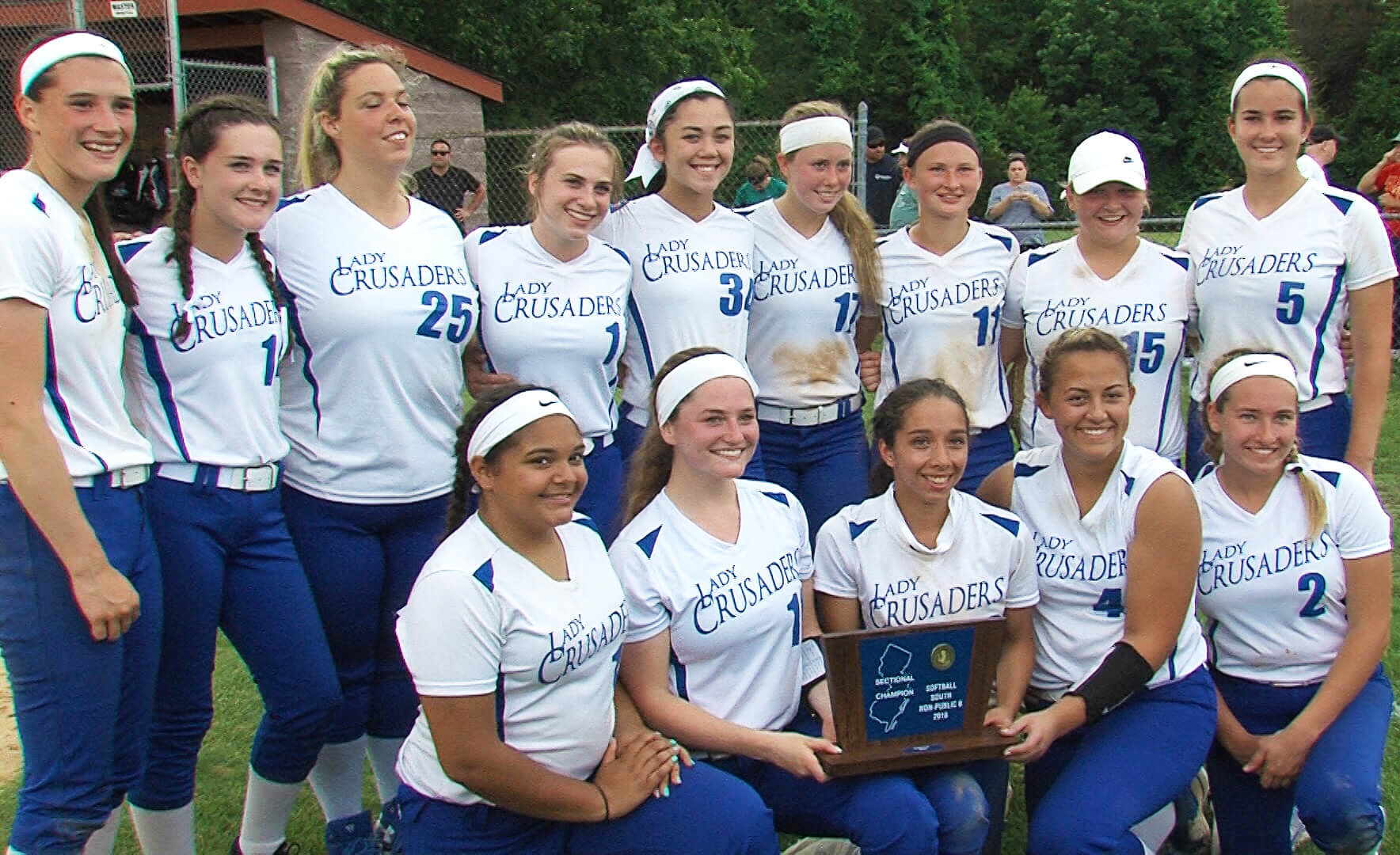 The Wildwood Catholic softball team celebrated their second straight South Jersey title in late May.