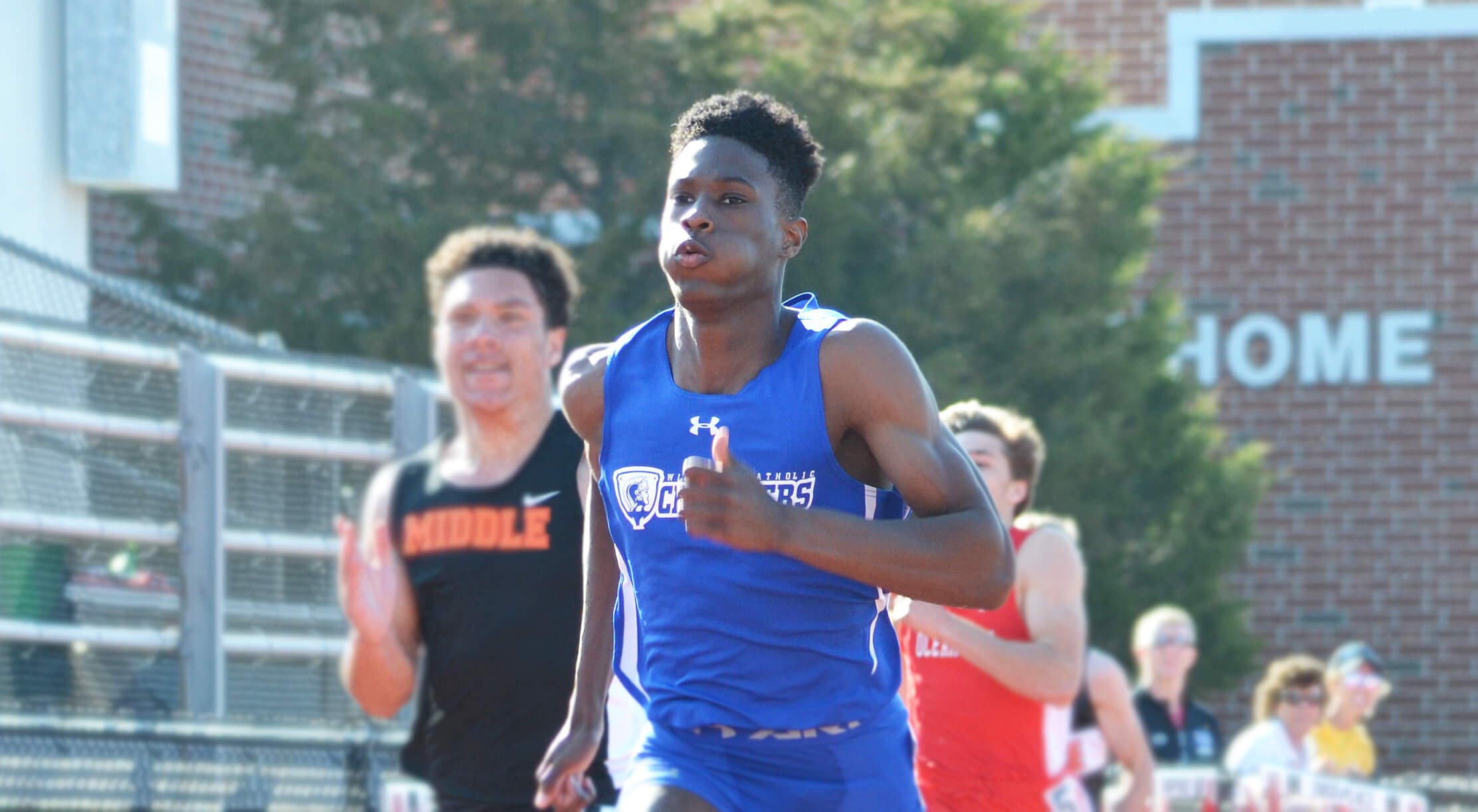 Charles Fields of Wildwood Catholic had multiple first place finishes in the Non-Public B championships.