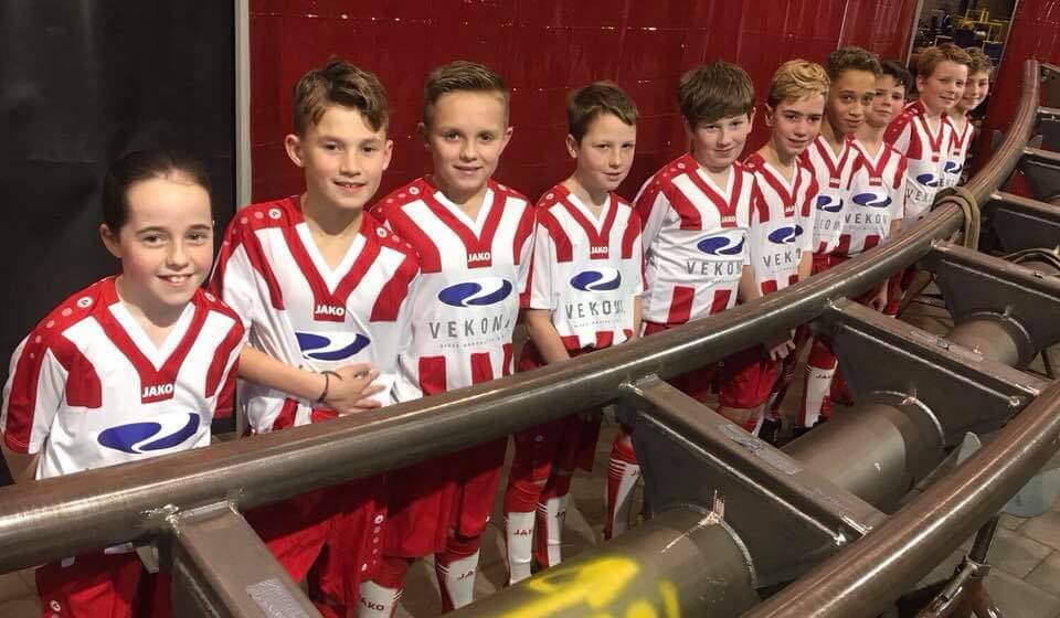 The 10 members of the Leudal United U12 soccer team from Leudal