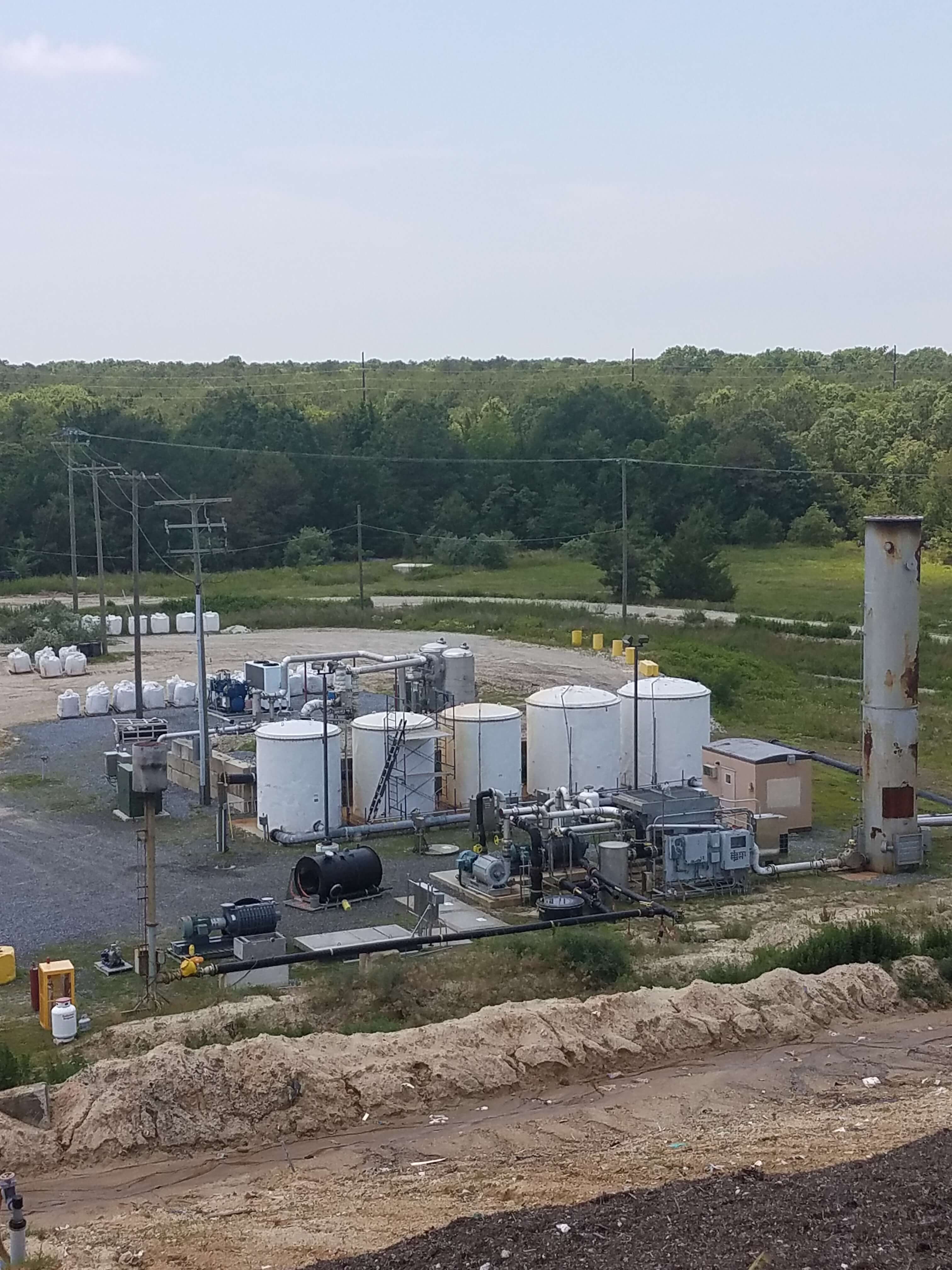 Gas management system at the landfill