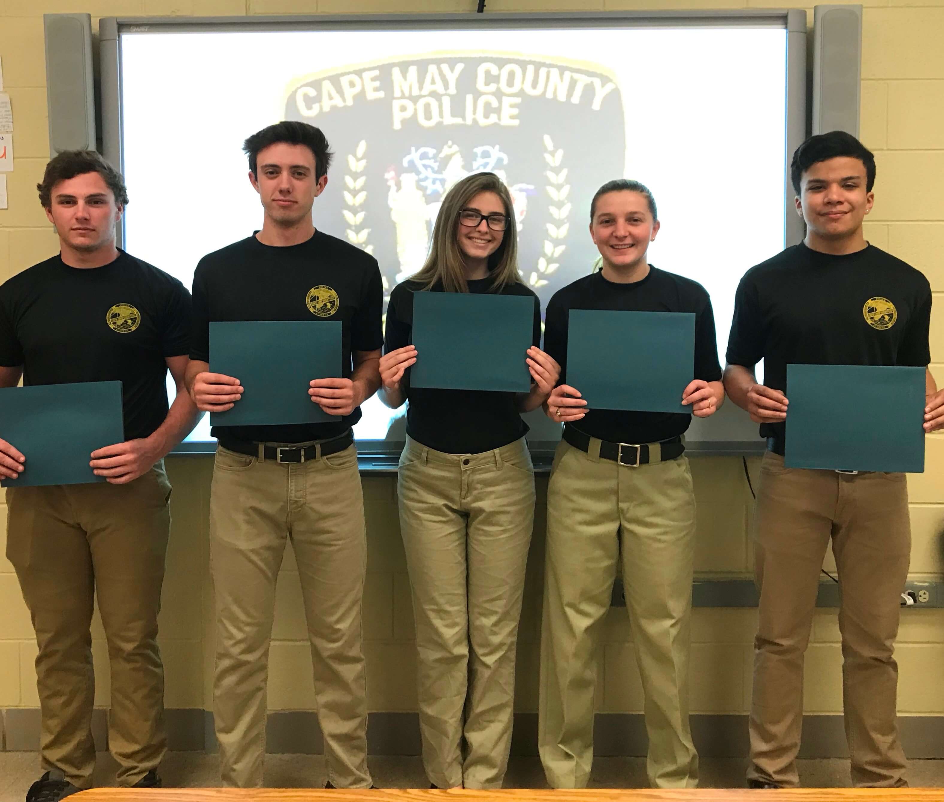 Cape Tech Students Certified as Class One Law Enforcement Officers. Shown