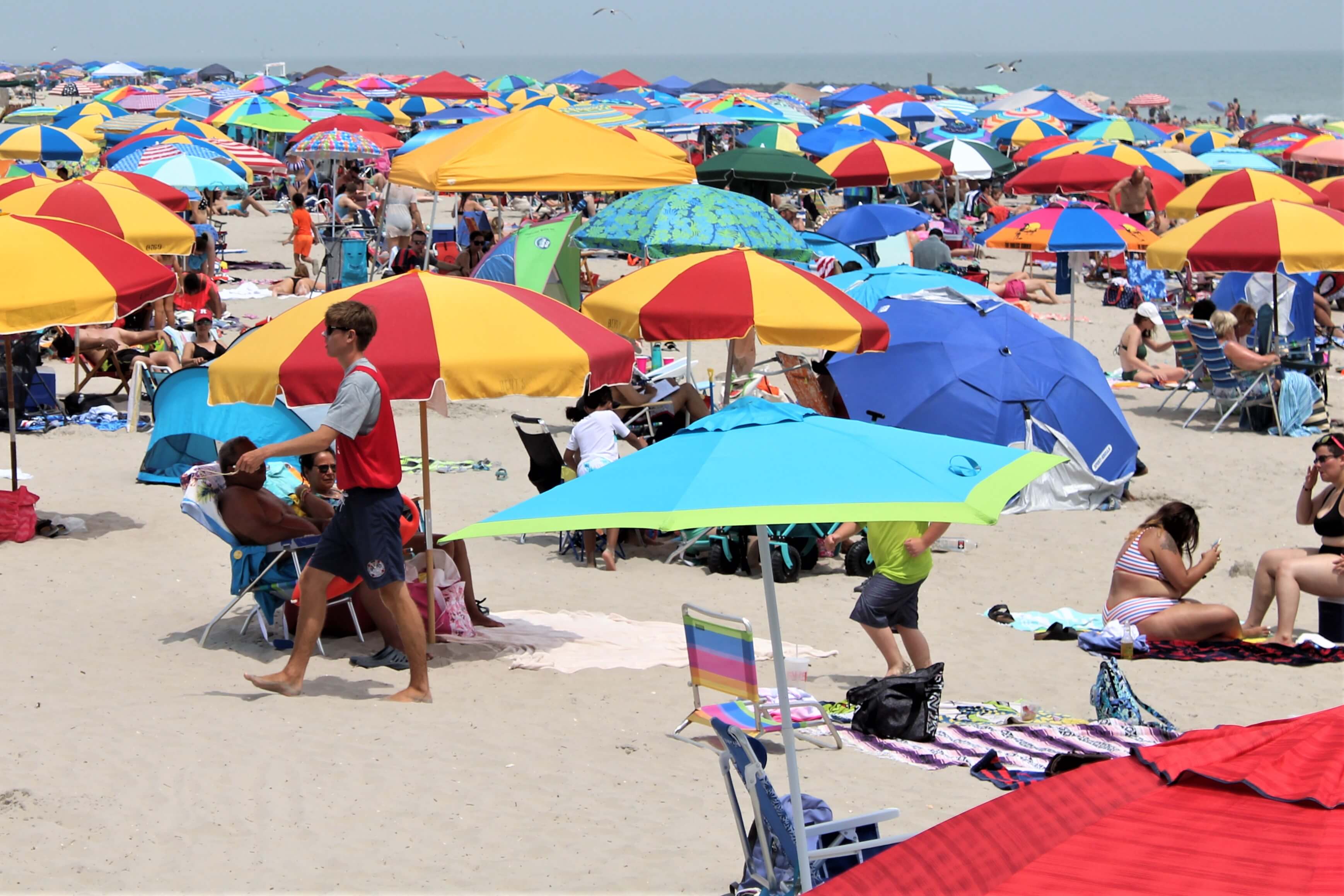 A sea of tents on an Ocean City beach is an indication that tourism in Cape May County remains strong. 