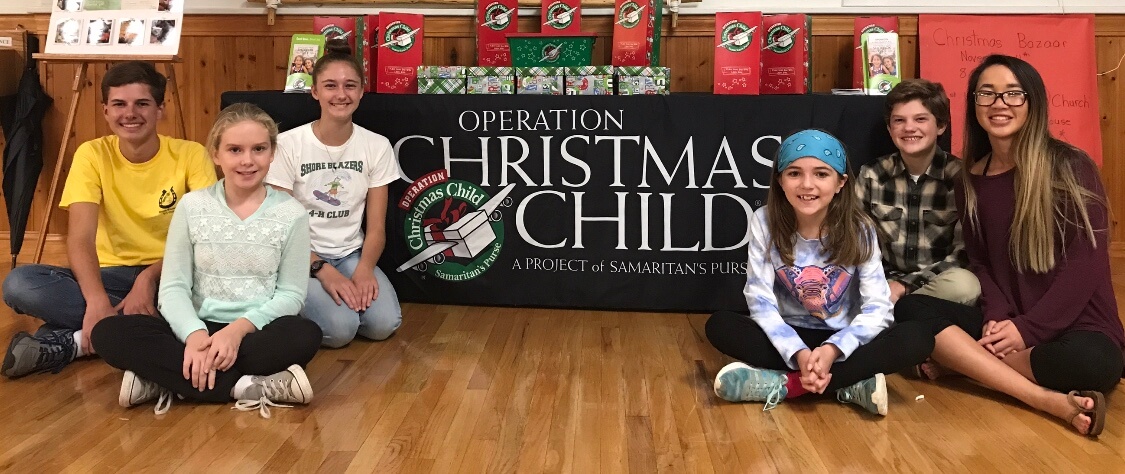 Operation Christmas Child: From left are Andrew Heim