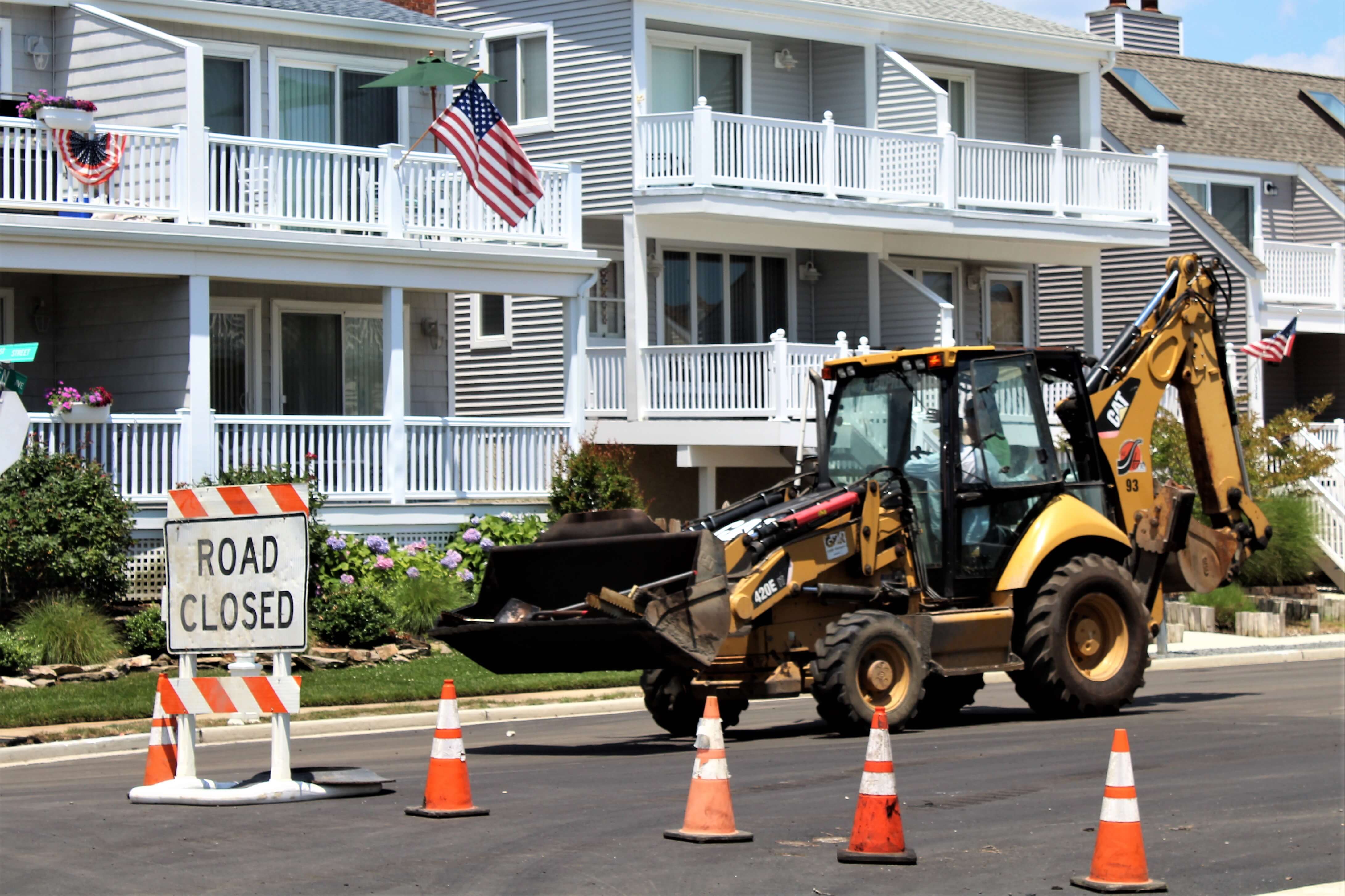 A portion of Haven Avenue is blocked off for a multimillion-dollar construction project