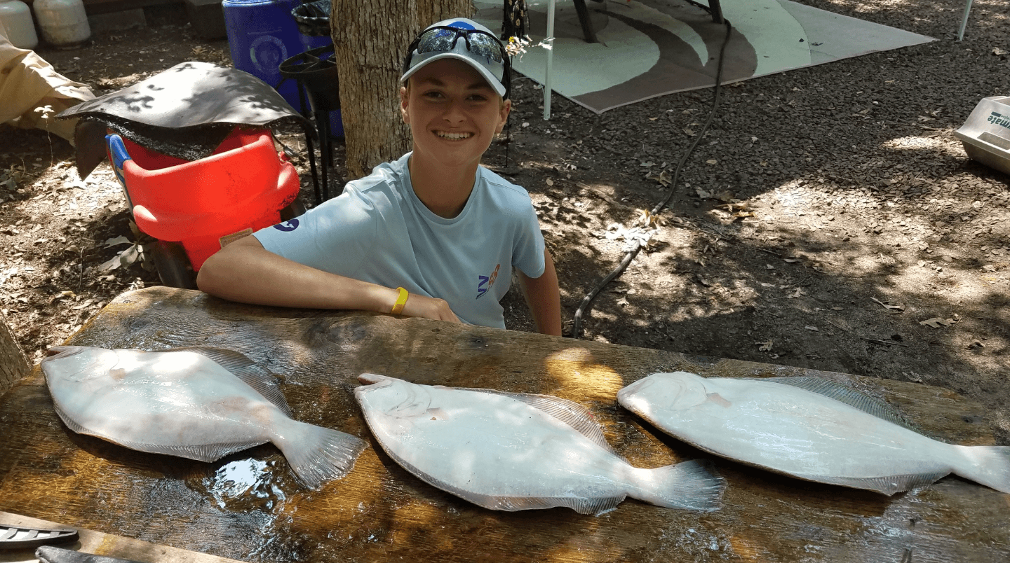 14-year-old Michael Higgins and his three-fluke limit.