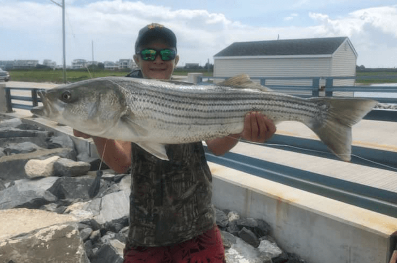 Dom and his 35-inch striper.