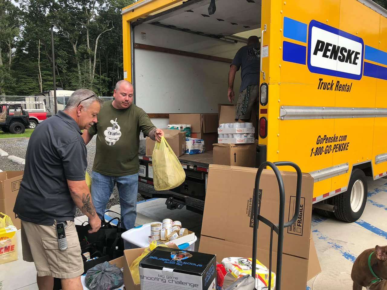 Cape May County residents load supplies onto a 16-foot truck for residents of a small North Carolina town destroyed by Hurricane Florence. Residents are unable to work as a result of storm damage. 