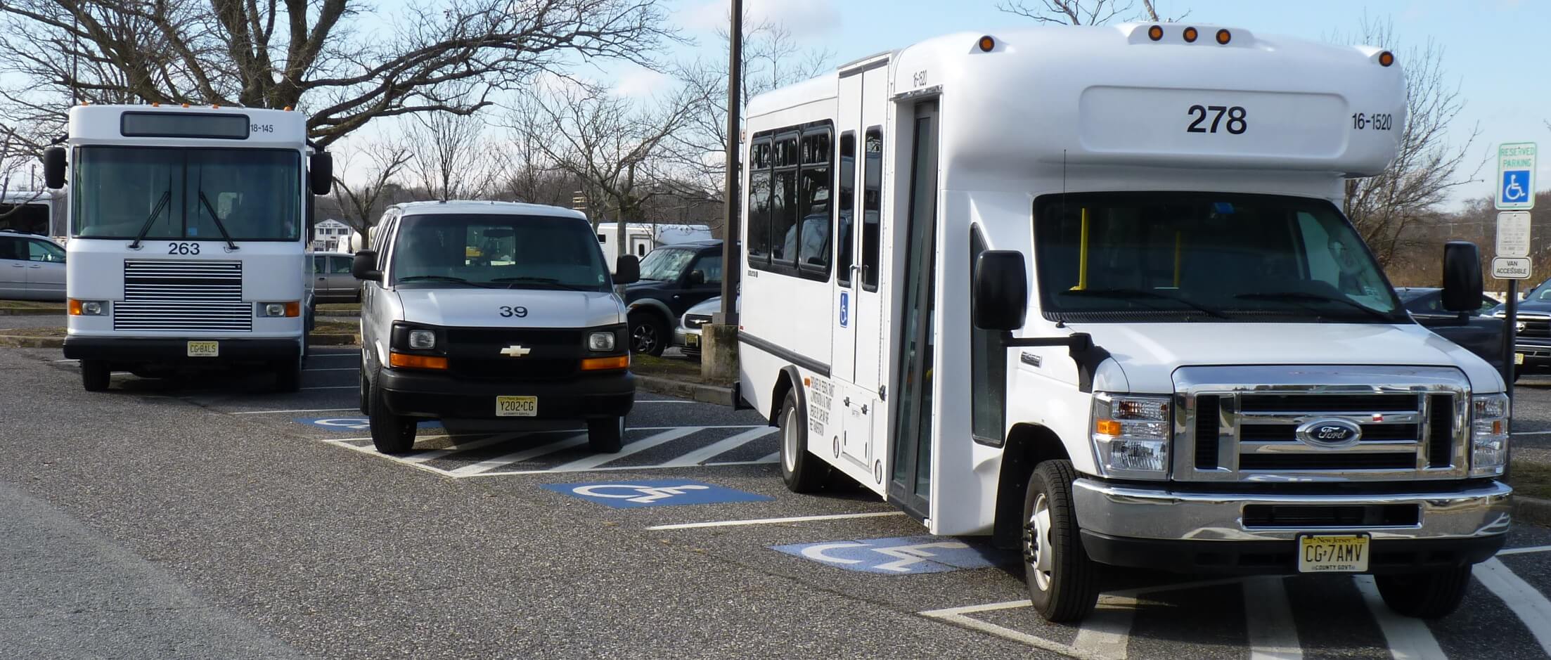 Cape May County Fare Free Transportation has a variety of vehicles to serve the population.
