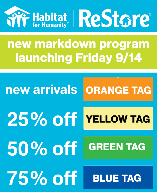 New Markdown Program Launching at Habitat ReStore